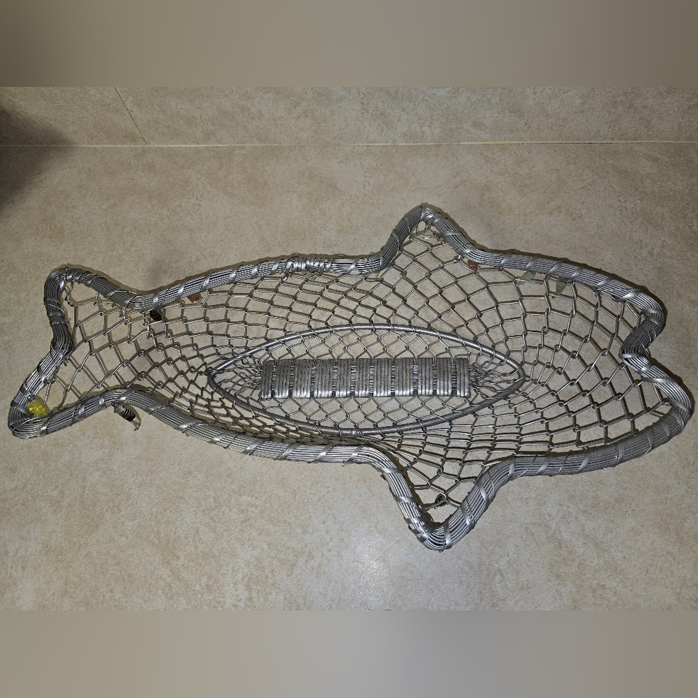 Vintage Whale Shark Wire Basket 21"